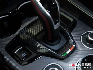 Alfa Romeo Giulia Shift Gate Trim Panel - Carbon Fiber - 2020+ - Feroce Carbon